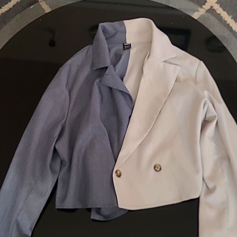 Business shirt jacket.